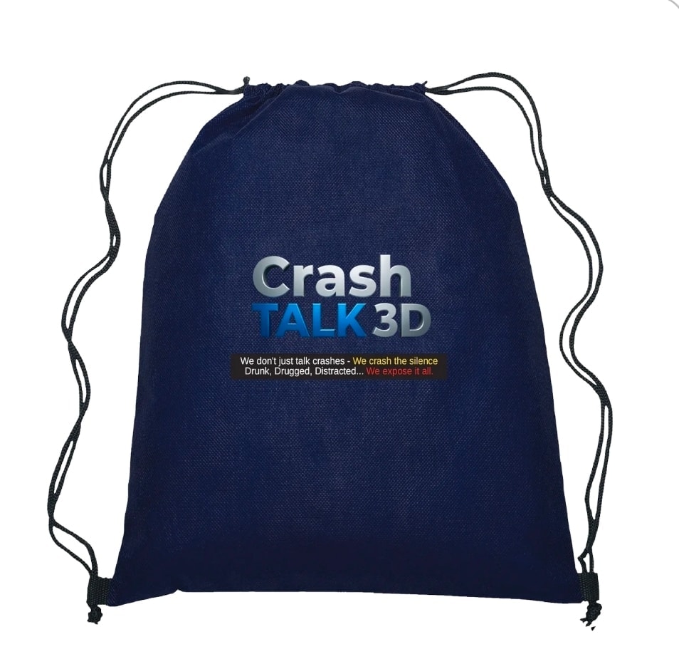 CrashTalk 3D Drawstring Bag